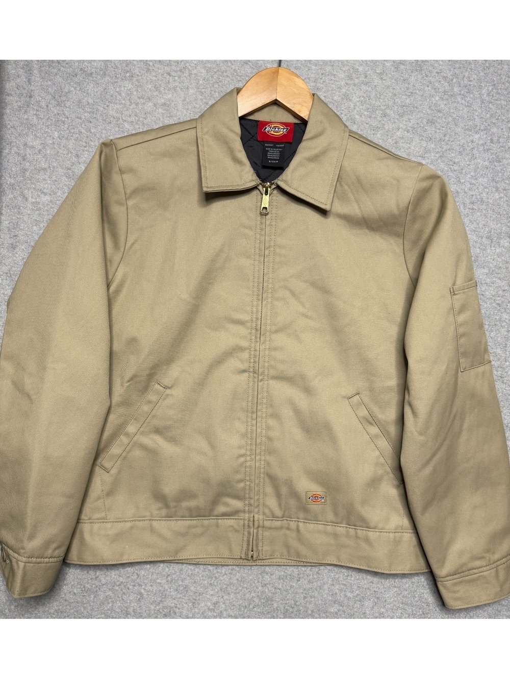 Dickies Insulated Eisenhower Jacket Men’s Small Khaki Quilted Lined Workwear